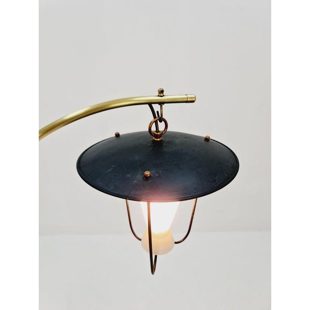 Mid-Century German Arc Floor Lamp in Brass, 1960s For Sale - Image 11 of 12