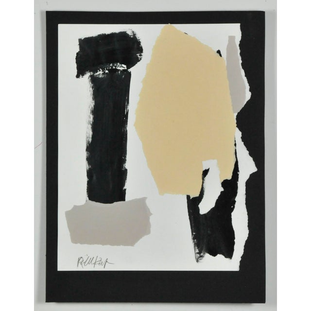 Abstract "Was 2 Now Not" Original Abstract Mixed-Media Collage by Robbie Kemper For Sale - Image 3 of 3