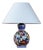 Polychrome Earthenware Lamp Base with Peony Decoration from Gien, France, 1971-1984 For Sale