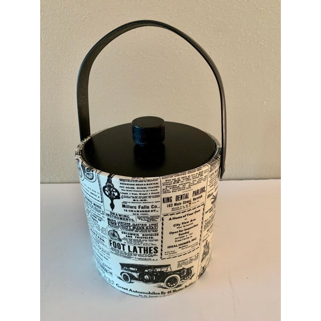1970s Irvinware Newsprint Ice Bucket Barware For Sale - Image 13 of 13