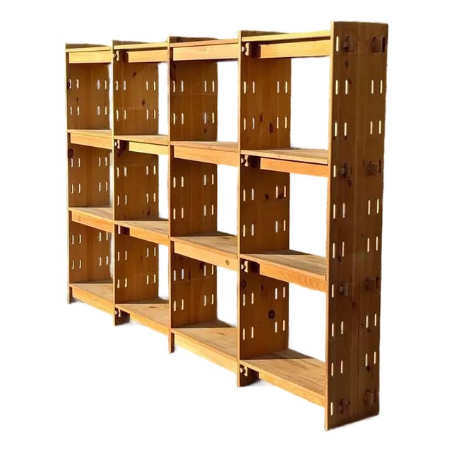 Vintage Modular Pine Shelves- Constructivist Knockdown For Sale