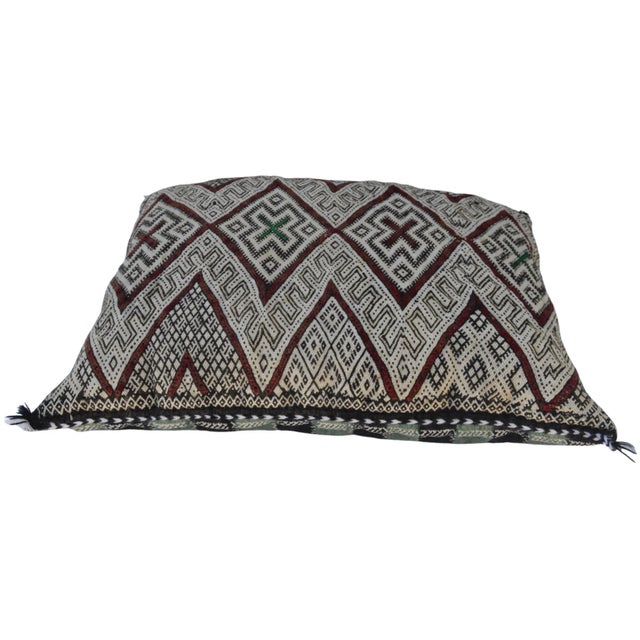 Textile Moroccan Berber Pillow W/ Motif For Sale - Image 7 of 11