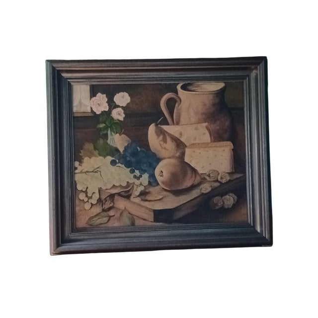 Bring a touch of timeless European farmhouse charm to your home with this captivating vintage still life painting. Set...