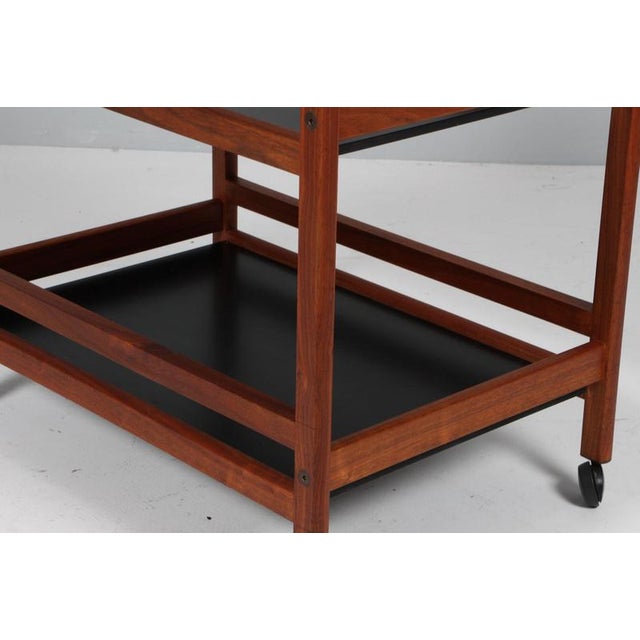Black Vintage Tray Table by Børge Mogensen for Fredericia, 1970s For Sale - Image 8 of 10