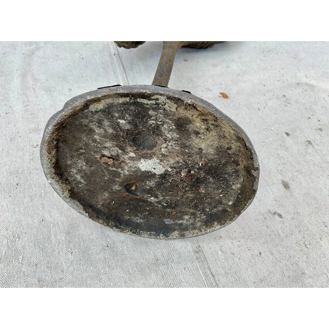 Mid 20th Century Vintage Cast Metal Cranes, a Pair For Sale - Image 5 of 8