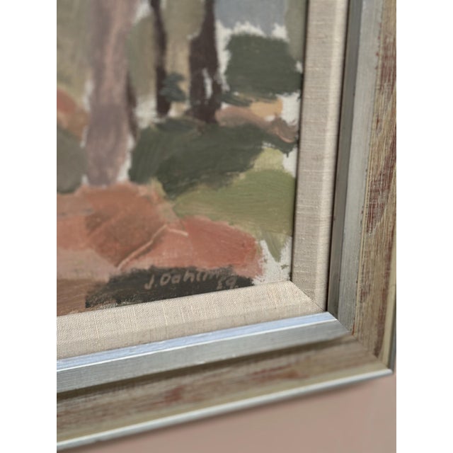 1950s Jan Dahlin, Pine Forest, 1959, Oil on Canvas, Framed For Sale - Image 5 of 18