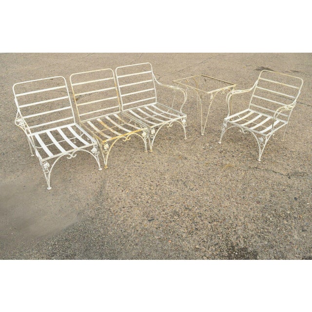 Vintage Woodard Chantilly Rose Garden Patio Set Chairish
