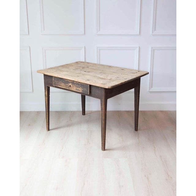 Swedish Country Pine Table with Drawer, circa 1840 For Sale - Image 4 of 10