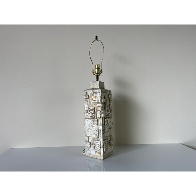 70's Mid-Century Brutalist C. N Burman Table Lamp For Sale - Image 13 of 13