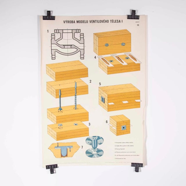 Czech Technical Industrial Foundry Mould Engineering Poster 14, 1950 For Sale - Image 10 of 10