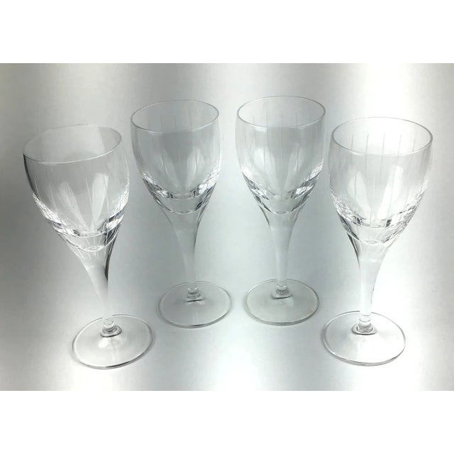 Cristalleries De Baccarat 1980s Italian Crystal Wine Glasses - Set of 4 For Sale - Image 4 of 12