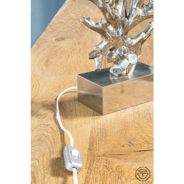 Silver Coral House Lamp from Maison Charles, 1970s For Sale - Image 8 of 15