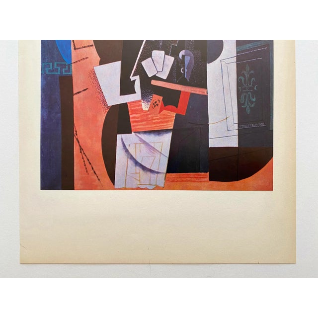 Paper Pablo Picasso Vintage 1955 First Edition Cubist Lithograph Print " Card Player " 1913/1914 For Sale - Image 7 of 10