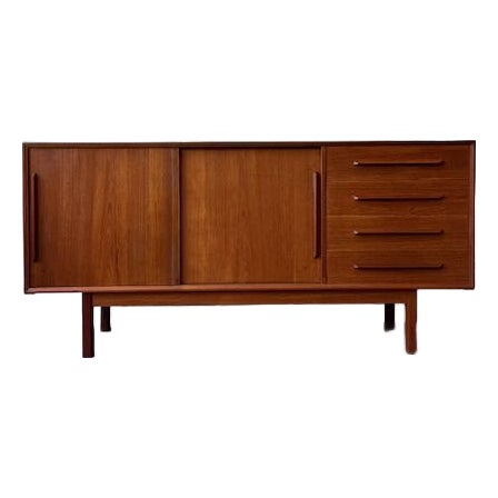 1970's Danish Modern Teak Credenza For Sale