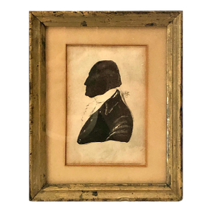 19th-Century Framed Silhouette of George Washington After Sameul Folwell (1765-1813)