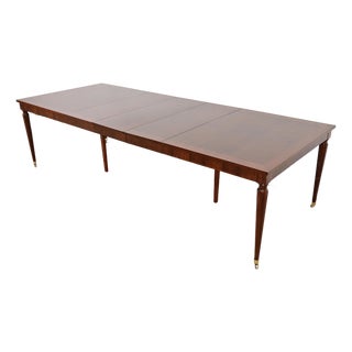 Kindel Furniture French Regency Louis XVI Cherry Wood Extension Dining Table, Newly Refinished For Sale