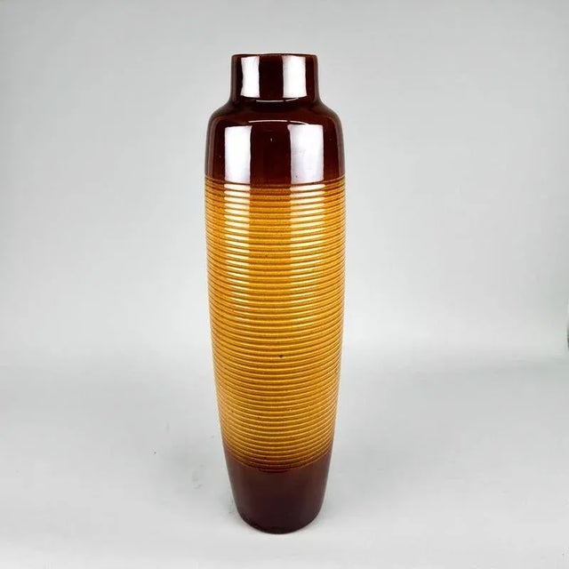 Large glazed ceramic floor vase made in former Czechoslovakia in the 1960's.