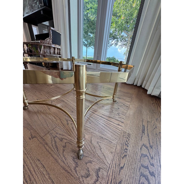 Mid 20th Century LaBarge Hollywood Regency Mid-Century Glass Cocktail Table For Sale - Image 5 of 11