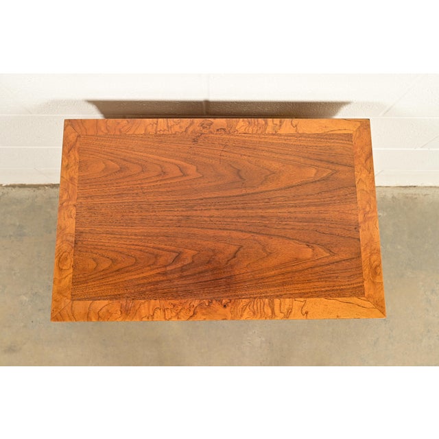 Baker Furniture Georgian Burled Walnut Writing Desk, Circa 1970s For Sale - Image 11 of 14