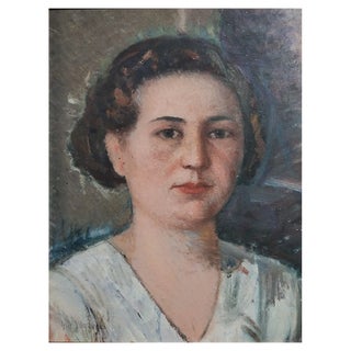 Giovanni Malesci, Anna’s Head, 1933, Oil on Panel For Sale