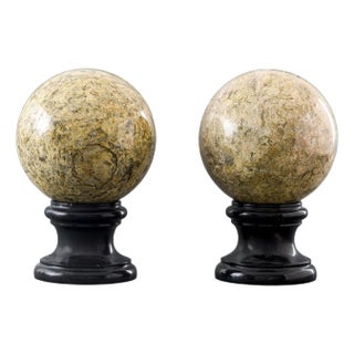 Neoclassical Style Polished Stone Spheres, Pr For Sale