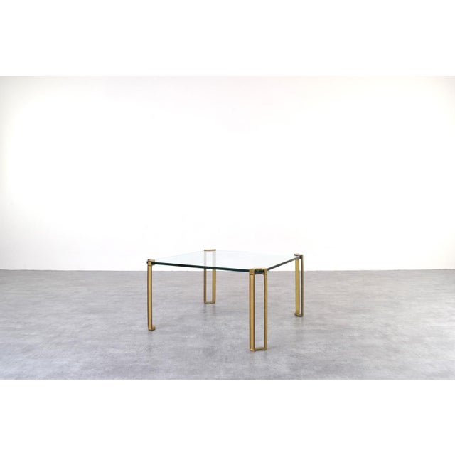Hollywood Regency Hollywood Regency Brass and Glass Coffee Table by Peter Ghyczy, 1970s For Sale - Image 3 of 9