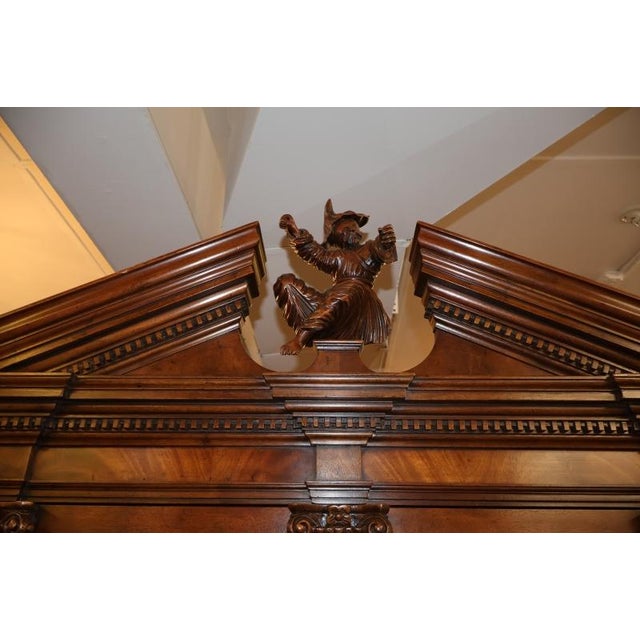 Brown 1990 Baker Furniture Stately Homes Mahogany Georgian Style Drop Secretary Desk For Sale - Image 8 of 18