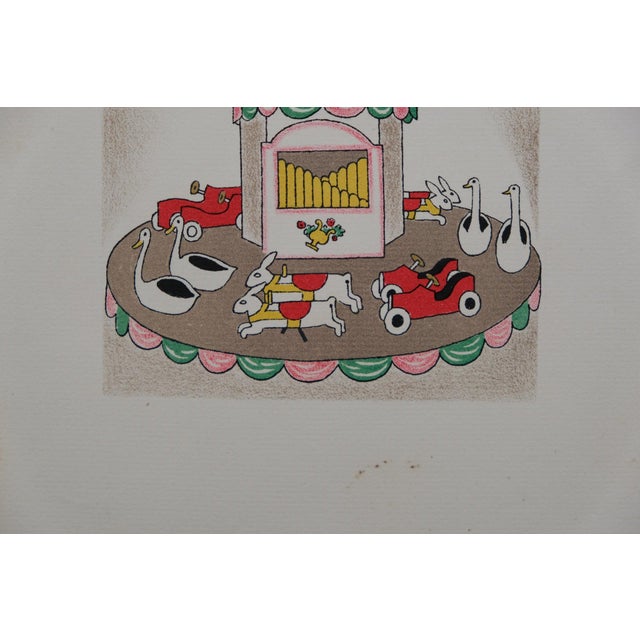 Lucien Boucher, Le manège des Chérubins, Lithograph For Sale - Image 4 of 6