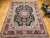 Black Vintage Persian Tabriz Rug, Hand-Knotted Wool & Silk, Floral Garden Pattern, Black & Red, 8x10 For Sale - Image 8 of 18