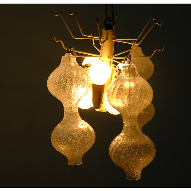 Tulipan Pendant Light in Blown Glass by J.T Kalmar, 1950s For Sale - Image 13 of 15