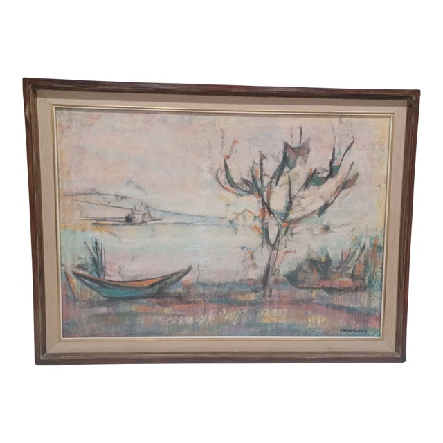 Vintage Framed Pastel Drawing Signed Parmeyano For Sale