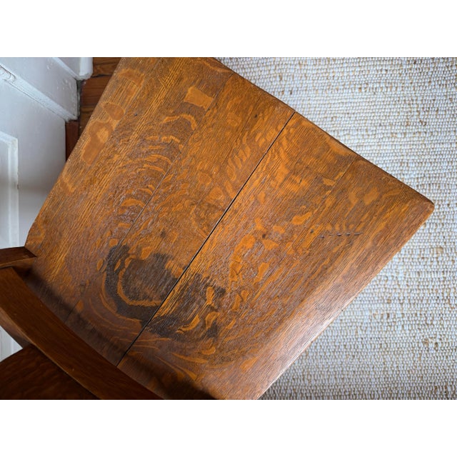 Mission Antique Oak Mission Chair For Sale - Image 3 of 12