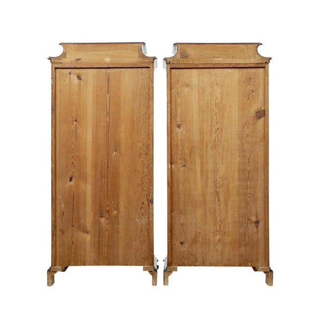 Antique Scandinavian Serpentine Shaped Cabinets, 1880, Set of 2 For Sale - Image 4 of 13