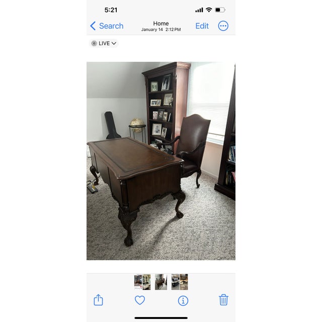 Renaissance Sligh Ball & Claw Desk For Sale - Image 3 of 8