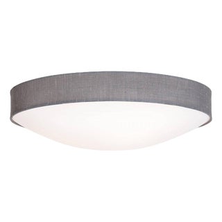 Kant Ceiling Lamp in Grey Textile & Opal Acrylic from Konsthantverk For Sale