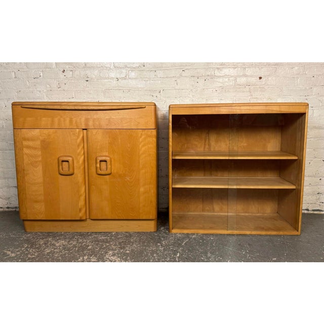 Heywood-Wakefield 2-Piece 'Champagne' China Cabinet With Glass Doors, 1960s For Sale - Image 17 of 18