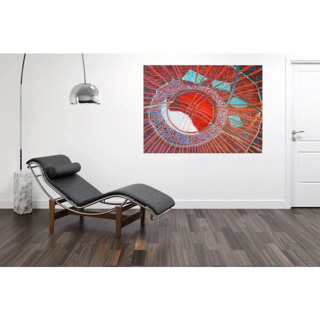 "Yurt" by Trixie Pitts Large Semi-Abstract Oil Painting For Sale - Image 9 of 12