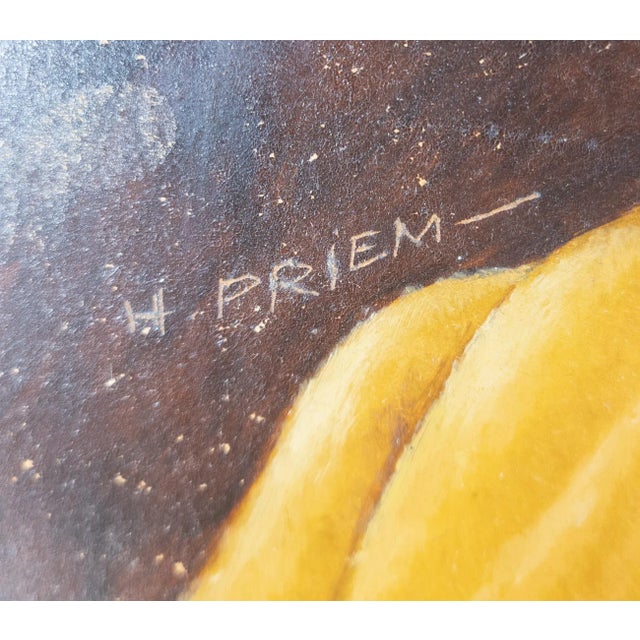 Mid 20th Century Austrian Mid-Century Signed Realist Portrait Painting of a Man Smoking For Sale - Image 5 of 11