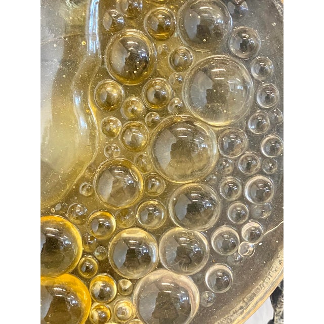 Black Brutalist Wall Light in Glass and Wrought Iron, 1960s For Sale - Image 8 of 13