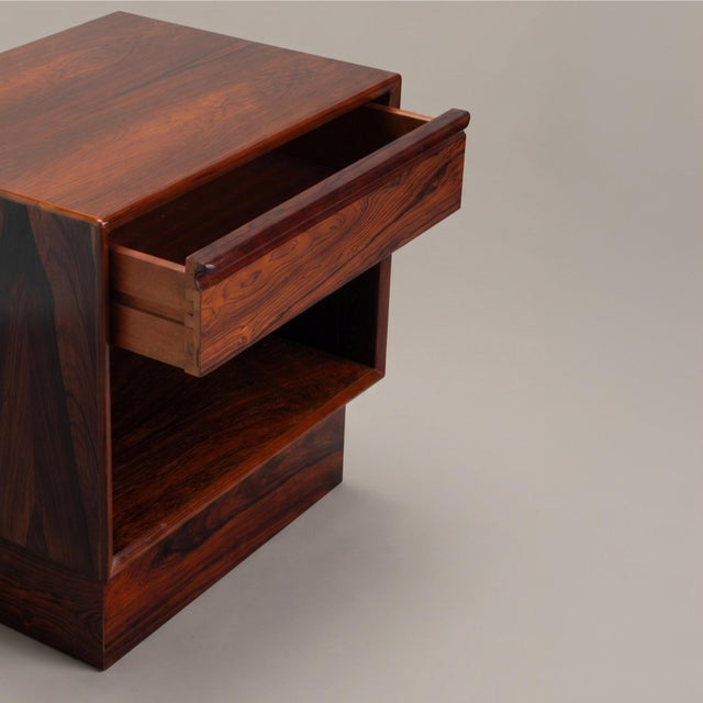 1970s Brazilian Rosewood Nightstand End Tables by Westnofa, Pair For Sale - Image 5 of 5