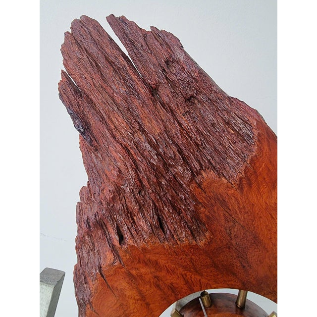 Brown Transformable Clock - One-of-a-Kind Handcrafted Driftwood Wall Clock Sculpture For Sale - Image 8 of 17