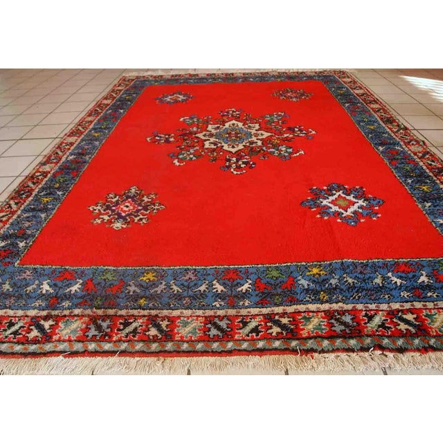 1970s Handmade Vintage Moroccan Berber Rug For Sale - Image 4 of 10