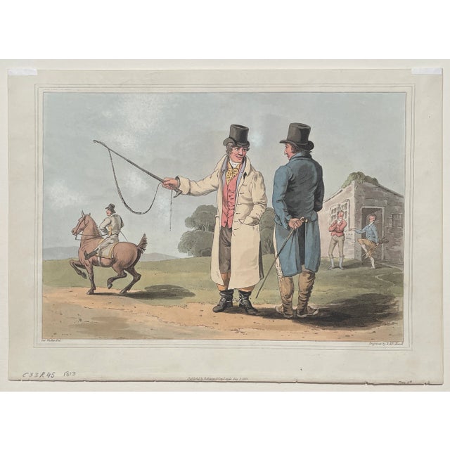 Antique handcolored engraving from "The Costume of Yorkshire, Illustrated by a Series of Forty Engravings, Being Fac-...