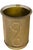 Mathieu Matégot Mid 20th Century Hollywood Regency Gold Tone Metal Mesh Trashcan For Sale - Image 4 of 12