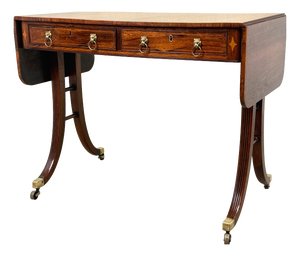 Small Regency Rosewood Sofa Table, Early 19th Century