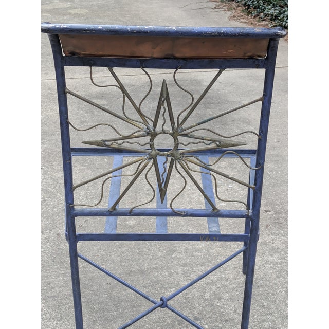 1990s Mario Villa Designer Sun Chair Brass and Iron For Sale - Image 10 of 11