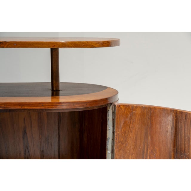 Art Deco dressing table in solid teak wood with central rectangular mirror to be able to see yourself in full length...