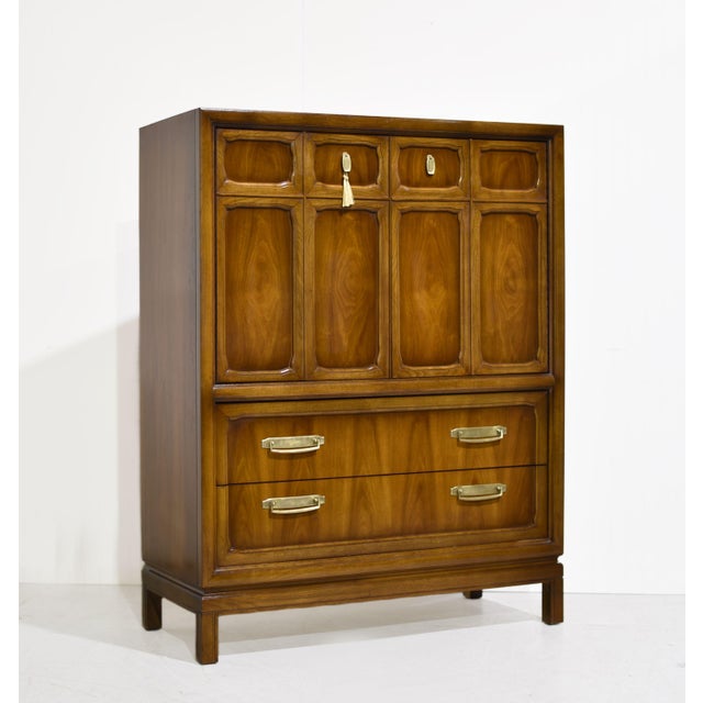 Campaign 1970s Campaign Style Highboy by Henry M. Goodman Furniture For Sale - Image 3 of 15