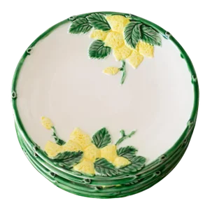Vintage Haldon Group Lemon Majolica Salad Plates- Set of 6