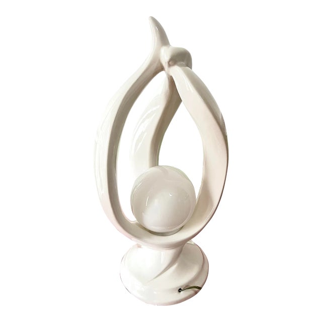 1980 Ceramic Flame Lamp For Sale